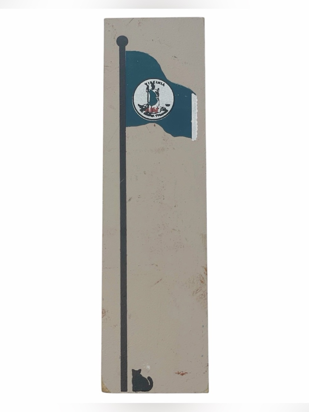 Cat’s Meow Village Virginia State Flag Old Dominion Williamsburg VA Painted Wood